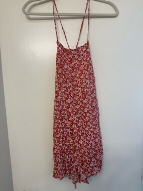 Red Floral Mini Dress